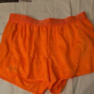 Under Armour Women's Bright Orange Athletic Shorts